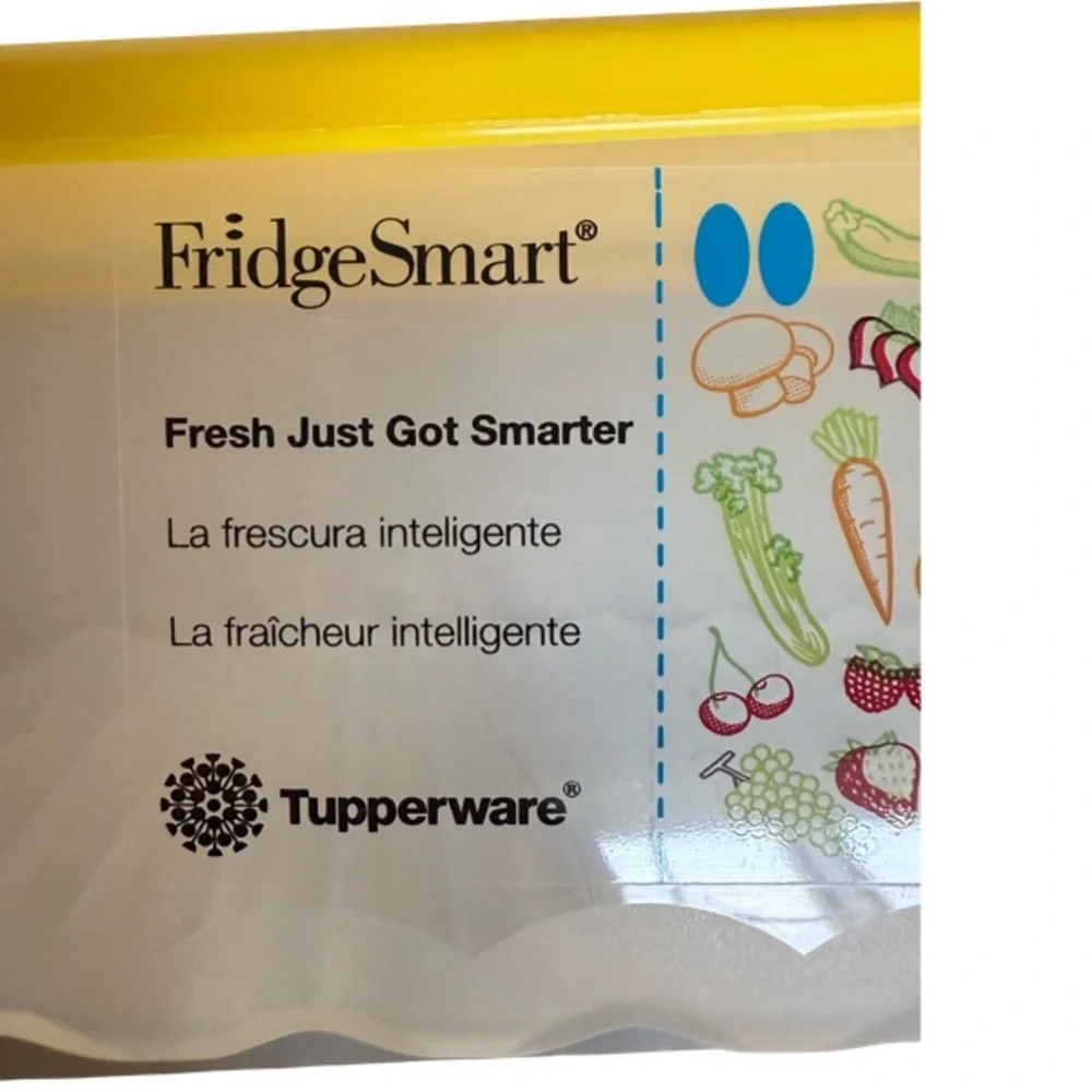 Tupperware FridgeSmart Containers - Light Blue and Yellow